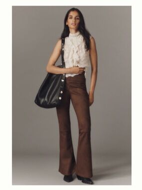 Brand New BY ANTHROPOLOGIE FAUX-SUEDE FLARE PANTS